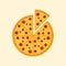 Simple flat pizza icon