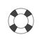 Simple flat rescue wheel icon
