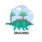 Simple flat style icon of Stegosaurus. Pictogram of dinosaur for print on t-shirt