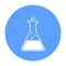 Simple flat test tube vector icon.