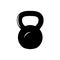 Simple flat vector kettlebell icon on white background