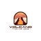 Simple Flat Volcano Logo Design Vector Stock Image