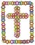 Simple floral Catholic cross