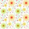 Simple floral pattern with bold flowers