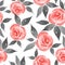 Simple floral seamless pattern