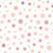 Simple floral seamless pattern. Repeated flowers and leaves.