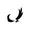 Simple flying predator bird vector logo design template