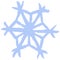 Simple freehand drawing of a single snowflake