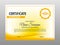 Simple Fresh Blurry Yellow White Wavy Certificate Design