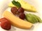 Simple fruit breakfast plate serving