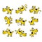 Simple funny yellow dog mascot