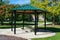 Simple Gazebo at a Midwestern Neighborhood Park with Trees during the Start of Autumn