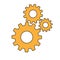 Simple gears sign simple icon of work tools