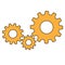 Simple gears sign simple icon of work tools