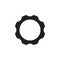 Simple geometric cog machine curves circle logo vector