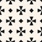 Simple geometric floral seamless pattern. Monochrome texture in gothic style