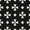 Simple geometric floral seamless pattern. Monochrome texture in gothic style