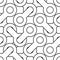 Simple geometric vector pattern - interlaced elements on white b
