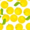 Simple geometry orange fruit repeating pattern. yellow concept