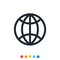 Simple globe icon,Internet web browser icon