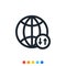 Simple globe icon,Internet web browser icon