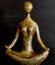 Simple Gold and Silver Body Form in the Yoga Lotus Position