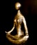 Simple Gold and Silver Body Form in the Yoga Lotus Position