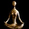 Simple Gold and Silver Body Form in the Yoga Lotus Position