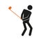 Simple Golf Sport Figure Symbol Vector Illustration Graphic