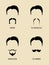 Simple graphic of men facial hair types