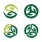 Simple Green Circle Ecology Sharing Recycling Symbol Icon