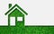 Simple green eco house icon