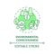 Simple green environmental consciousness icon concept