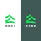 Simple Green House Architecture Logo