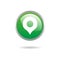 Simple Green Location Icon with Glossy Effect Template Vector