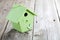 Simple green Wooden Bird House