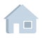 Simple grey house or home icon