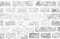 Simple grungy white brick wall surface as seamless pattern texture background