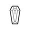 Simple of Halloween Related Vector Line Icons. Halloween icon collection. Contains such Icons as coffin. Vector illustration