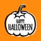 Simple halloween vector banner poster card illustration with pumpkin