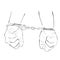 Simple Hand Draw Sketch, Ilustration for under arrest, man with Handcuff