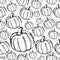 Simple hand drawn doodle pumpkin seamless pattern eps10