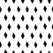 Simple hand drawn geometric pattern. Trendy monochrome rhombus brush marks.