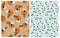 Simple Hand Drawn Irregular Spots Vector Patterns with Colorful Freehand Brush Scribbles.