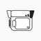 Simple handycam icon illustration . Line vector. Isolate on white