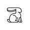 Simple hare or rabbit logo