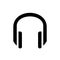 Simple headset icon, earphone symbol design, headphone logo vector illustration