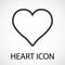 Simple heart line art icon, vector