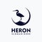 Simple heron logo concept vector art