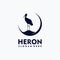 Simple heron logo concept vector art